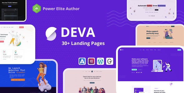 NULLED Deva v1.0.5 - 30+ Landing Pages WordPress Theme